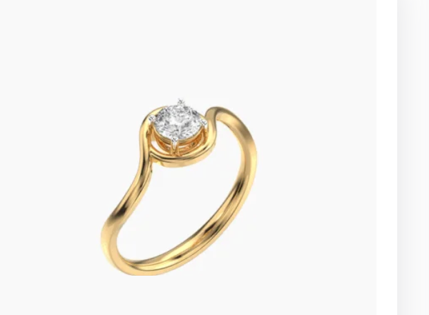 Solitaire Crossover Engagement Ring